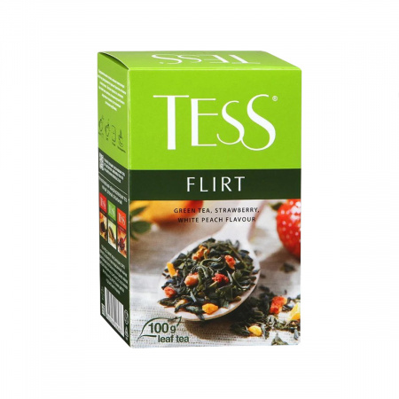 Чай Tess 100пак Flirt клубника и перски зеленый