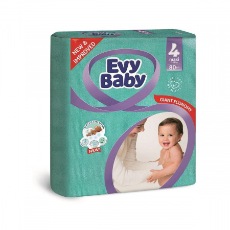 Подгузники Evy Baby 4 maxi 7-18кг 80шт