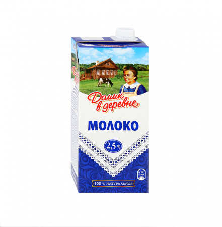 Молоко Домик в деревне с кр 2,5% 950г