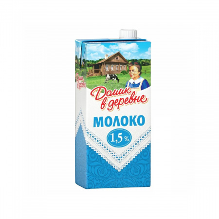 Молоко Домик в деревне с кр 1,5% 950г