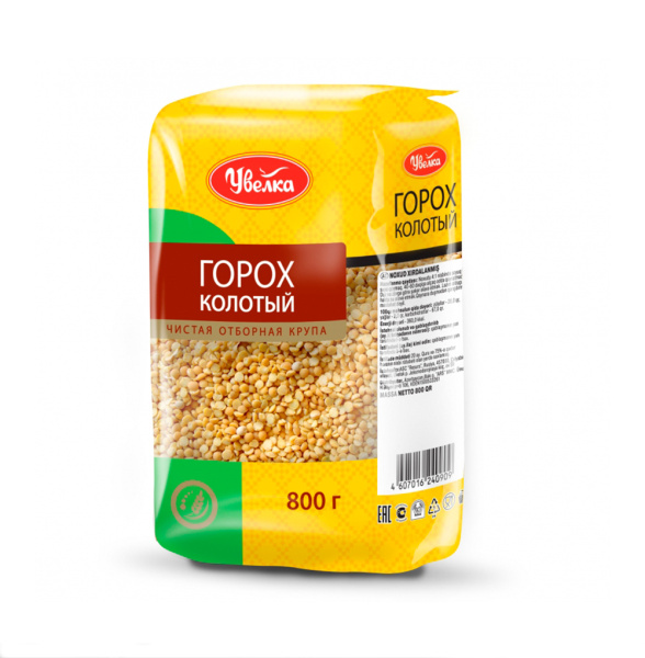 Горох Увелка 800гр Колотый