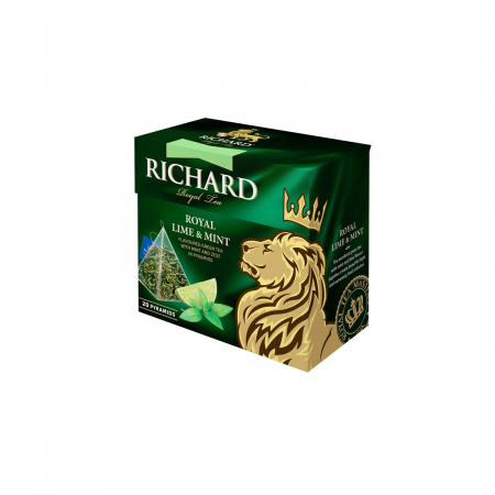 Чай Richard 20 пак Royal Lime MInt зеленый в пирамидках
