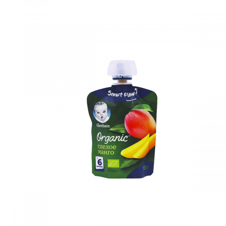 Дет-пюре Gerber Organic манго д-п 90г