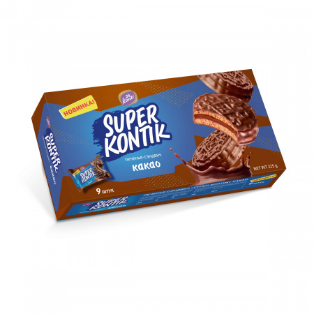 Печенье Super Kontik с какао 150г