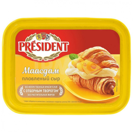 Сыр плавл President 400г Маасдам