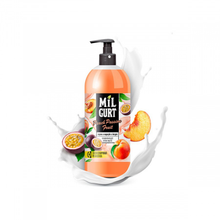 Жидк крем мыло Milgurt персик и маракуйя в йогурте 860г